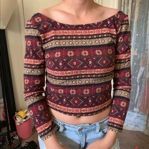 Long sleeve crop top